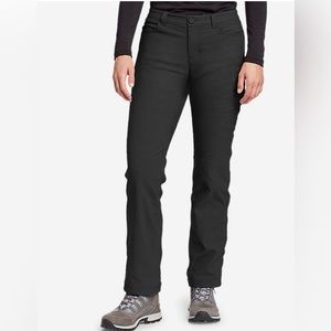 Eddie Bauer micro fleece lined Rainier pants, slightly curvy straight